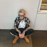 損壞原始Ombre S/S襯衫