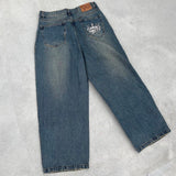 King Logo Damage Buggy Denim