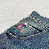 King Logo Damage Buggy Denim