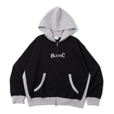 BU color blocked zip up hoodie