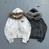 部落Kingo徽标毛绒拉链连帽衫