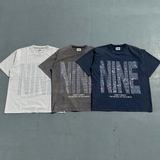 NINE Logo Rhinestone Tee
