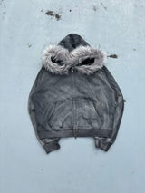Tribal Kingo Logo Fur Zip Hoodie
