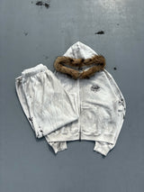 Tribal Kingo Logo Fur Zip Hoodie