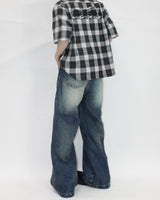 Genzai鏈寬鬆牛仔褲