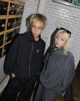 n 로고 스트라이프 블루슨