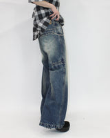 Genzai鏈寬鬆牛仔褲