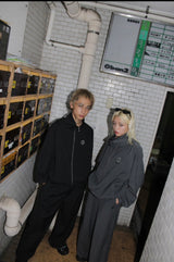 n 로고 스트라이프 블루슨