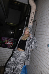 原始迷彩拉鍊連帽衫