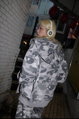 原始迷彩拉鍊連帽衫