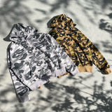 原始迷彩拉鍊連帽衫