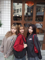 스타 로고 v 넥 손상 니트