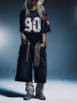 9090 × pH-1 水鑽牛仔短褲