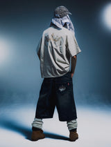 9090 × pH-1 水鑽牛仔短褲