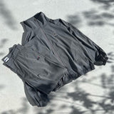 n 로고 스트라이프 블루슨