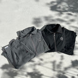 n 로고 스트라이프 블루슨