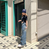 Studs Damage Buggy Denim