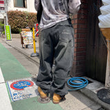 Studs Damage Buggy Denim