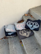 check pattern heart logo hoodie