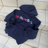 Assort check logo hoodie