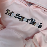 Assort check logo hoodie