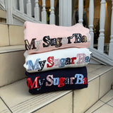 Assort check logo hoodie