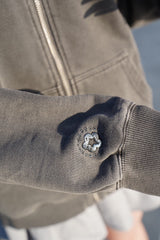 pigment peace flower zip hoodie