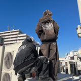 킹 로고 데님 퀼트 재킷