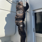 킹 로고 데님 퀼트 재킷