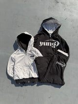 yung logo double waist sweat pants