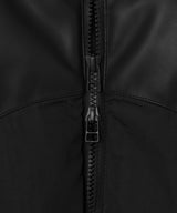 Western leather down jacket