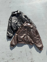 Rcross logo big patch leather blouson