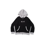 BU color blocked zip up hoodie