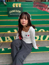 heart patch long sleeve T