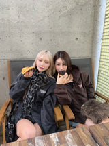 Melted universal logo zip hoodie