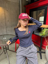 heart patch long sleeve T