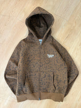 Melted universal logo zip hoodie