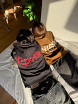 Melted universal logo zip hoodie