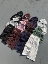 yung logo double waist sweat pants