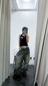 宽松过染牛仔布