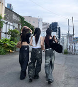 宽松过染牛仔布