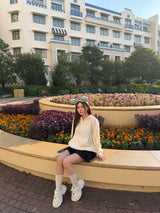relaxy logo half zip lamé track jacket