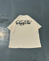 Cursive Logo Thermal Henley Neck Short Sleeve Tee