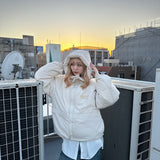 Space Logo Hooded Down Jacket