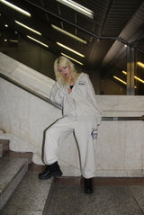 國王徽標拉鍊連帽衫