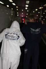 國王徽標拉鍊連帽衫