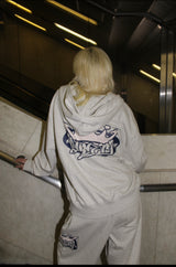 國王徽標拉鍊連帽衫