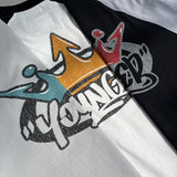 9090 X年輕歌曲King King徽標Raglan Tee