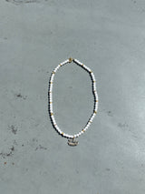 King Logo Perl Necklace