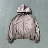 運動徽標徽標色素拉鍊連帽衫